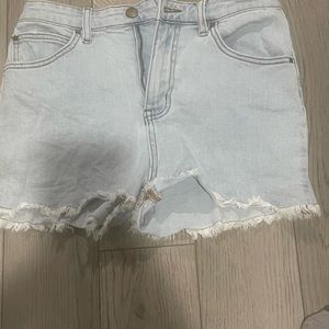 Billabong distressed denim light wash colored shorts size 26
